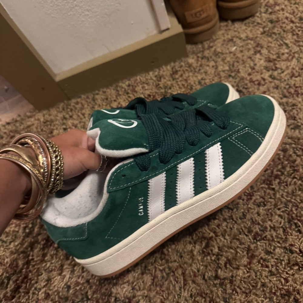 Adidas Forest Green Campus with White Accents